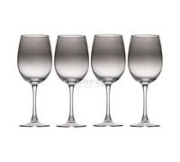 alpina Bicchieri da vino - 4 pezzi - 360 ml - Trasparente con effetto fumo