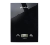 alpina Bilancia da cucina digitale - Carrello da cucina in g, lb, oz e ml - Precisione Wage con funzione tara - Accessori da cucina - 22 x 15,5 cm - Nero