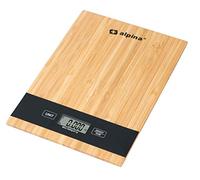 alpina Bilancia da Cucina Digitale - Spegnimento automatico - Funzione tara - Fino a 5 chili - Bambù