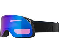 ALPINA BLACKCOMB Q - Maschera da sci fashion per uomo e donna, anti-appannamento, circolazione dell’aria efficace, lente specchiata, black matt