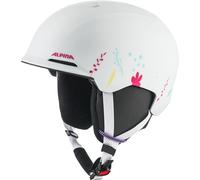 ALPINA Brix Jr - Casco da sci sicuro e leggero per bambini, con paraorecchie removibili, assorbimento ottimale degli urti e buona ventilazione, white-graphic matt, M (55-59)