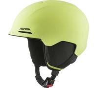 ALPINA Brix Jr - Casco da sci sicuro e leggero per bambini, con paraorecchie removibili, assorbimento ottimale degli urti e buona ventilazione, sunny lime, S (48-52)