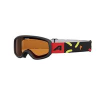 ALPINA CARVY 3.0 - Maschera da sci anti-appannamento, estremamente robusta e infrangibile, protezione UV 100%, taglia extra-piccola per bambini, red matt