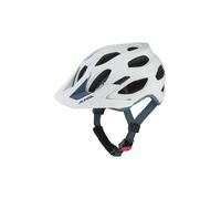 ALPINA CARAPAX 2.0 - Casco da bici leggero, stabile e confortevole con rete anti-insetti e imbottiture antibatteriche per adulti, protezione ottimale - white pebble blue matt - 57-62