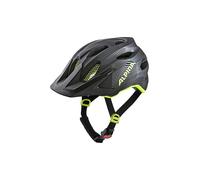 ALPINA Carapax JR, Casco da Bicicletta Unisex Bambino, Black-Neon-Yellow, 51-56 cm