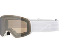 ALPINA FERNIE Q-LITE - Occhiali da sci OTG, con rinforzo di contrasto e polarizzati, con protezione UV al 100%, per adulti, bianco opaco, taglia unica