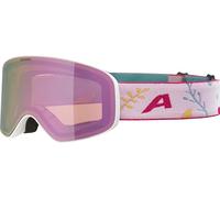 ALPINA FERNIE Q-LITE - Occhiali da sci OTG, con rinforzo di contrasto e polarizzati, con protezione UV al 100%, per adulti, colore bianco e opaco, taglia unica