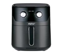 alpina Friggitrice Aria 6L - Air Fryer per 4 a 6 Persone - Friggitrice ad Aria con Temperatura Regolabile da 80°C a 200°C - Airfryer con Timer fino a 60 Minuti - Nero