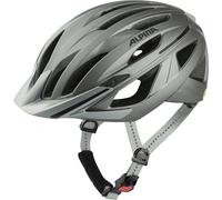 ALPINA Gent MIPS, Casco da Bici Unisex, Argento Scuro Opaco, 51-56 cm