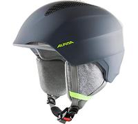 ALPINA Grand JR, Casco da Sci Unisex-Youth, Charcoal-Neon Yellow, 51-54