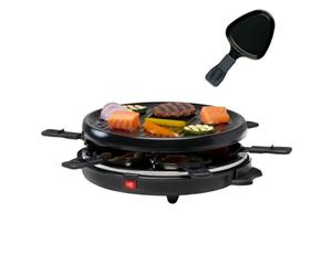 alpina Griglia per raclette, 800 W, set gourmet per 8 persone, con piastra rimovibile