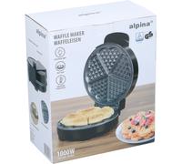 Alpina k-905 ferro da cialde a forma di cuore da 1000 w per 5 cialde a forma di cuore
