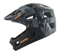 ALPINA Rupi, Casco da Bici Gioventù Unisex, Nero-Mimetico Arancione Opaco, 50-55 cm