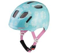 Alpina Casco bici XIMO2 leggero sicuro per bambini con LED opzionale aqua-rose flower gloss 45-49