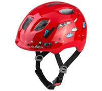 ALPINA XIMO 2 - Casco da bici leggero e sicuro per bambini con LED opzionale - red smile gloss - 47-51