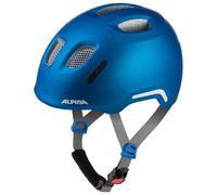 ALPINA XIMO 2 Flash - Casco da bici leggero e sicuro per bambini con LED integrati - blue matt - 49-54