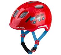 ALPINA XIMO 2 Flash - Casco da bici leggero e sicuro per bambini con LED integrati - fire fighter gloss - 49-54