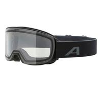 ALPINA NAKISKA Q-LITE - Maschera da sci OTG anti-appannamento, estremamente robusta e infrangibile, protezione UV 100% per adulti, black matt