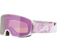 ALPINA NAKISKA Q-LITE - Maschera da sci OTG anti-appannamento, estremamente robusta e infrangibile, protezione UV 100% per adulti, white-rose matt