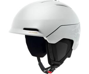 ALPINA NAX - Casco da sci sicuro, perfettamente climatizzato e confortevole, per adulti, con fodera interna lavabile, bianco mimetico opaco, S (51-55 cm)
