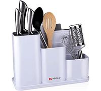 alpina Organizzazione cucina con taglieri, 34 x 13 x 23 cm, lavabile in lavastoviglie, bianco