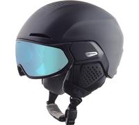 ALPINA ORO QV MIPS - Casco da sci regolabile individualmente, con fodera removibile, particolarmente assorbente agli urti, ideale per adulti - black matt (ice-blue) - 59-63 cm