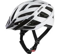 ALPINA PANOMA Classic, bianco lucido, 56-59 cm, casco touring ottimamente ventilato con luce LED opzionale per adulti
