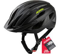 ALPINA Parana, Casco da Bicicletta Unisex Adulto, Black-Neon Yellow Matt, 51-56 cm
