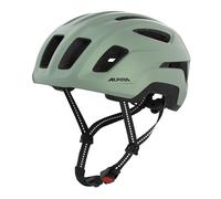 ALPINA PARANUS URBAN - Casco da bici con luce posteriore LED, calotta interna leggera in Hi-EPS, grande ventilazione, regolabile individualmente - willow-green matt - 55-59