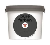 Alpina Pittura murale pura - grigio antracite - colore interno resistente e traspirante - rendimento, coprente e lavabile - 2,5 litri