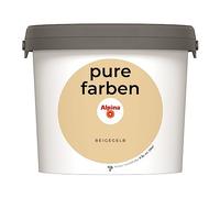 Alpina pure farben Vernice per parete - Beigegiallo - vernice per interni resistente all'usura e traspirante - abbondante, coprente e facile da pulire - 2,5 litri