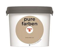 Alpina pure farben Vernice per parete - Grigio Beige - vernice per interni resistente all'usura e traspirante - abbondante, coprente e facile da pulire - 2,5 litri