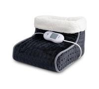 alpina Scaldapiedi Elettrico - Scalda Piedi per la Cura Dei Piedi - Cuscino Scaldapiedi - Scaldapiedi Lavabile - 3 Livelli di Calore - Grigi