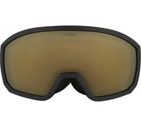 ALPINA SCARABEO JR. Q-LITE - Maschera da sci OTG specchiata per bambini, comfort ottimale grazie al Comfort Frame, protezione UV 100%, black matt
