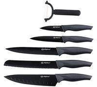 Set 6 Coltelli e Pelapatate Acciaio Inossidabile Antiaderente Carne Pesce Alpina