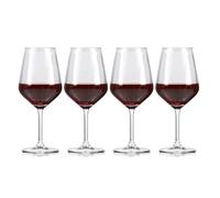alpina Set Bicchieri da Vino Rosso - Calici Vino 4 Pezzi - Calice Vino 50cl - Regalo Compleanno Donna, Amica e Mamma - Vini Rosso - con Base Robusta - Vetro