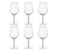 alpina Set Bicchieri da Vino Rosso - Calici Vino 6 Pezzi - Calice Vino 53cl - Regalo Compleanno Donna, Amica e Mamma - Vini Rosso - con Base Robusta - Vetro