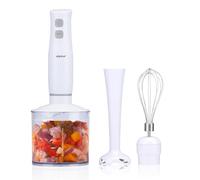 alpina Set Frullatore a Immersione - Tritatutto da Cucina Elettrico - Hand Blender Frusta - Mixer Cucina 400 W - Bianco