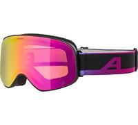 ALPINA Slope Q - Maschera da sci alla moda per uomo e donna, Anti-Fog, circolazione dell’aria efficace, lente specchiata, black-oil matt