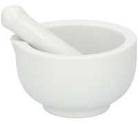 Alpina White Porcelain 8.5cm Pestle and Mortar Hand Grinder Crusher