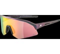ALPINA Sonic HR Q-LITE - Occhiali sportivi alla moda, occhiali veloci per uomo e donna, vestibilità stabile e confortevole, ali del naso personalizzabili, protezione UVA, B-&C, nero-viola metallizzato