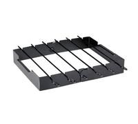 Alpina Spiedini per Barbecue con Supporto - Spiedini per Barbecue con 6 spiedini in Metallo ca. 35 cm - Accessori per Barbecue per Carne, Pesce e Verdura - Strumento per Barbecue - Nero