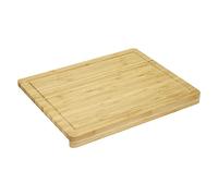 Tagliere da Cucina in Legno con Bambù Bordo Piegato Antiscivolo 45 x 35 x 3.6 cm
