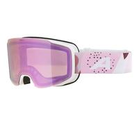 ALPINA TAOS Q-LITE - maschera da sci con lenti specchiate e ad alto contrasto, protezione UV al 100%, per adulti - white-rose matt - M