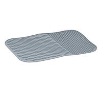alpina Tappetino scolapiatti per lavello - Accessori da cucina - Tappetino da cucina in silicone con nervature - Tappetino per lavello da cucina lavabile in lavastoviglie 34,5 x 26,5 cm - grigio