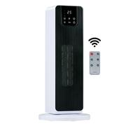 alpina Termoventilatore elettrico con display digitale 2000 W - Radiatore in ceramica con maniglia e protezione anticaduta - Riscaldatore oscillante per ambienti fino a 20 m² - 21 x 21 x 46 cm