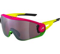 ALPINA Unisex - Adulti, 5W1NG Q Occhiali sportivi, pink-green-yellow matt, One Size