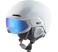 ALPINA Alto Q-Lite, Casco da Sci Unisex-Adults, White Matt (Blue revo), 55-59
