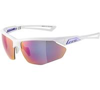 ALPINA Unisex - Adulti, NYLOS HR Occhiali sportivi, white-purple gloss, One Size
