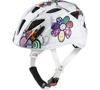 ALPINA Unisex Bambini Caschi da Ciclismo, White-Flower, 47-51 cm
